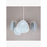 Bulut Mavi Doğal Hazeran Avize 75x35 cm, 9+1 Yaprak ve 3+1 Duylu