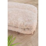 Bulut Yıldız Desenli Peluş Bebek Battaniyesi Yumuşacık, Bebek Hediyesi 100X120 cm STL7053 - Ekru - 0 - 2 Yaş