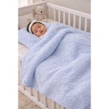bulutbebek Mavi Peluş Bebek Battaniyesi 110x100 – Hafif ve Yumuşacık