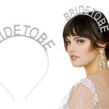BulutRetail Gümüş Kaplama Kristal Taşlı Bride To Be Gelin Tacı
