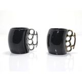 BulutRetail Porselen Muşta Tasarımlı Kupa Bardak