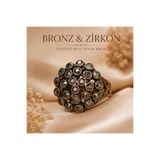 BULU'US ACCESSORIES Bronz Vintage Zirkon Taşlı Ayarlanabilir Yüzük – Şık Tasarım Kadın Yüzük, Anneye Sevgiliye Hediyesi