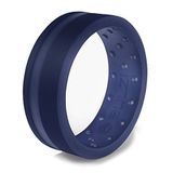 BULZi Wedding Bands – masaj Comfort Fit silikon düğün yüzük – # 1 çok rahat Erkek ve Kadın Düğün – Konfor Esnek iş güvenlik Design Size 12 - (7mm Width )