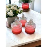 Bum Bum Dekoratif Mum Kapaklı Mika Kutulu Renkli Kokulu Mum Handmade - GÜL