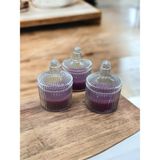 Bum Bum Dekoratif Mum Kapaklı Mika Kutulu Renkli Kokulu Mum Handmade - LAVANTA