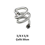 BUMAK 3/8 x 3/8 Çelik Örgü 50cm Musluk Klozet Taharet Bağlantı Hortumu Flex Esnek Paslanmaz Tesisat