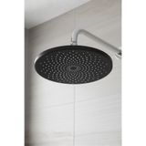 BUMAK Premium Mat Siyah Yağmurlama Özellikli Slim Su Tasarruflu Lüks Yuvarlak Tepe Banyo Duş Başlığı