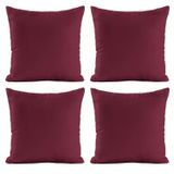 Bumedo Soho Kumaş Dekoratif Kırlent Yastık Kılıfı - 42 x 42 cm (4, Bordo)
