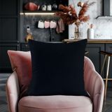 Bumedo Soho Kumaş Dekoratif Kırlent Yastık Kılıfı - 42 x 42 cm (4, Siyah)
