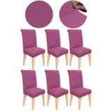 Bumedo Spandex Mikro Petek Kumaş Likralı Lastikli Tüylenmez 6'lı Sandalye Kılıfı Esnek Sandalye Örtüsü (Gül Kurusu)