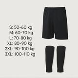 Bumerangspor Büyük Beden Beli Bağcıklı Futbol Şortu ve Tabansız Futbol Çorabı Tozluk - 3XL - Siyah