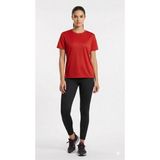 Bumerangspor Kadın Fitness Pilates Koşu Antrenman Yağmurdesen Polyester Kumaş Tişört - Kırmızı