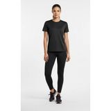 Bumerangspor Kadın Fitness Pilates Koşu Antrenman Yağmurdesen Polyester Kumaş Tişört - XS - Siyah