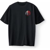 Bumeta Anime White Red Naruto Kakashi Ball Oversize Unisex Tişört T-Shirt - Siyah