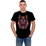 BUMETA Anubis Mısır Egypt Piramit Firavun Köpek Tişört T-Shirt - Siyah