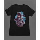 Bumeta Batman Chibi Çizgi Film Dizi Unisex Tişört T-Shirt - Siyah - 2XL