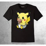 BUMETA Bebek Pikachu Pikaçu Elektrik Baby Tişört Çocuk T-Shirt - 11 - 12 Yaş - Siyah