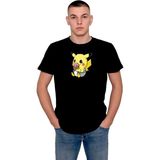BUMETA Bebek Pikachu Pikaçu Elektrik Baby Tişört T-Shirt - Siyah