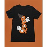 Bumeta Cadılar Bayramına Özel Boo Halloween Unisex Tişört T-Shirt - Siyah