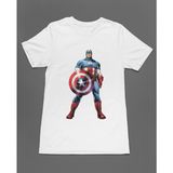 Bumeta Captain America Kaptan Amerika Marvel Unisex Tişört T-Shirt - Siyah - 2XL