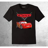 BUMETA Car Şimşek Mcqeen Arabalar Kırmızı Araba Tişört Çocuk T-Shirt - 5 - 6 Yaş - Siyah