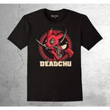 BUMETA Dead Pool Pikachu Deadchu Tişört Çocuk T-Shirt - 7 - 8 Yaş - Siyah