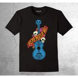 BUMETA Guitar Gitar Remember Me Skull Kuru Kafa Flowers Tişört Çocuk T-Shirt - 5 - 6 Yaş - Siyah