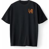 Bumeta Halloween Love Cadılar Bayramı Oversize Unisex Tişört T-Shirt - Siyah