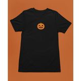 Bumeta Halloween Pumpkin Face Bal Kabağı Unisex Tişört T-Shirt - Siyah