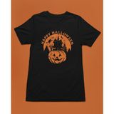Bumeta Happy Halloween Unisex Tişört T-Shirt - Siyah