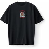 Bumeta I M Just A Misfit Yılbaşı Geyik Christmas Oversize Unisex Tişört T-Shirt - Siyah - XL