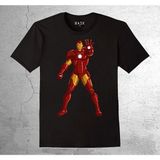 BUMETA Iron Man Demir Adam Avengers Yenilmezler Tony Stark Tişört Çocuk T-Shirt - 9 - 10 Yaş - Siyah