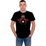 BUMETA Iron Man Demir Adam Süper Kahraman Tişört T-Shirt - Siyah