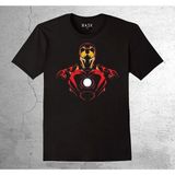 BUMETA Iron Man Süper Kahraman Demir Adam Tişört Çocuk T-Shirt - 7 - 8 Yaş - Siyah