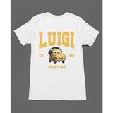 Bumeta Luigi Arabalar Cars Şimşek Mcqeen Unisex Tişört T-Shirt - Siyah - 2XL