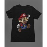 Bumeta Mario Super Mario Ateri Kaset Game Unisex Tişört T-Shirt - Siyah