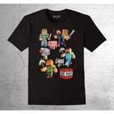 BUMETA Minecraft Logo LEGO Oyun Game Tişört Çocuk T-Shirt - 11 - 12 Yaş - Siyah