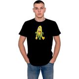 BUMETA Mısır Yorgun Popcorn Solgun Tişört T-Shirt - 2XL - Siyah