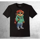 BUMETA Mr Bear Guitar Gitar Hip-Hop Tişört Çocuk T-Shirt - 5 - 6 Yaş - Siyah