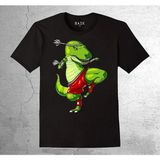 BUMETA Muay Thai T-Rex Dövüş Box Kick Box Tişört Çocuk T-Shirt - 9 - 10 Yaş - Siyah