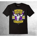 BUMETA Never Give Up John Cena Tişört Çocuk T-Shirt - 1 - 2 Yaş - Siyah