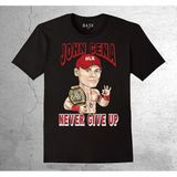 BUMETA Never Give Up John Cena Tişört Çocuk T-Shirt - 5 - 6 Yaş - Siyah