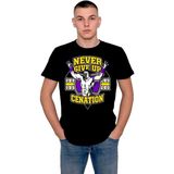 BUMETA Never Give Up John Cena Tişört T-Shirt - L - Siyah
