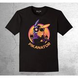 BUMETA Pikanator Pikachu Retro Tişört Çocuk T-Shirt - 7 - 8 Yaş - Siyah