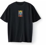 Bumeta Pokemon All Caracters Pikachu Bulbasaur Charizard Baskılı Oversize Unisex Tişört T-Shirt - Siyah