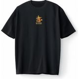 Bumeta Pokemon Pikachu Pikaçu No Coffee No Workee Oversize Unisex Tişört T-Shirt - Siyah - L