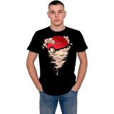 BUMETA Pokemon Pokemon Go Kırmızı Top Tişört T-Shirt - 2XL - Siyah