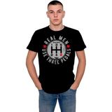 BUMETA Real Men Three Pedals Düz Vites Erkek Işi Tişört T-Shirt - Siyah