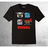 BUMETA Red Ball Game Redball Kırmızı Top Tişört Çocuk T-Shirt - 7 - 8 Yaş - Siyah