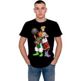 BUMETA Scooby Doo Shagge Basketbol Hippi Tişört T-Shirt - 2XL - Siyah